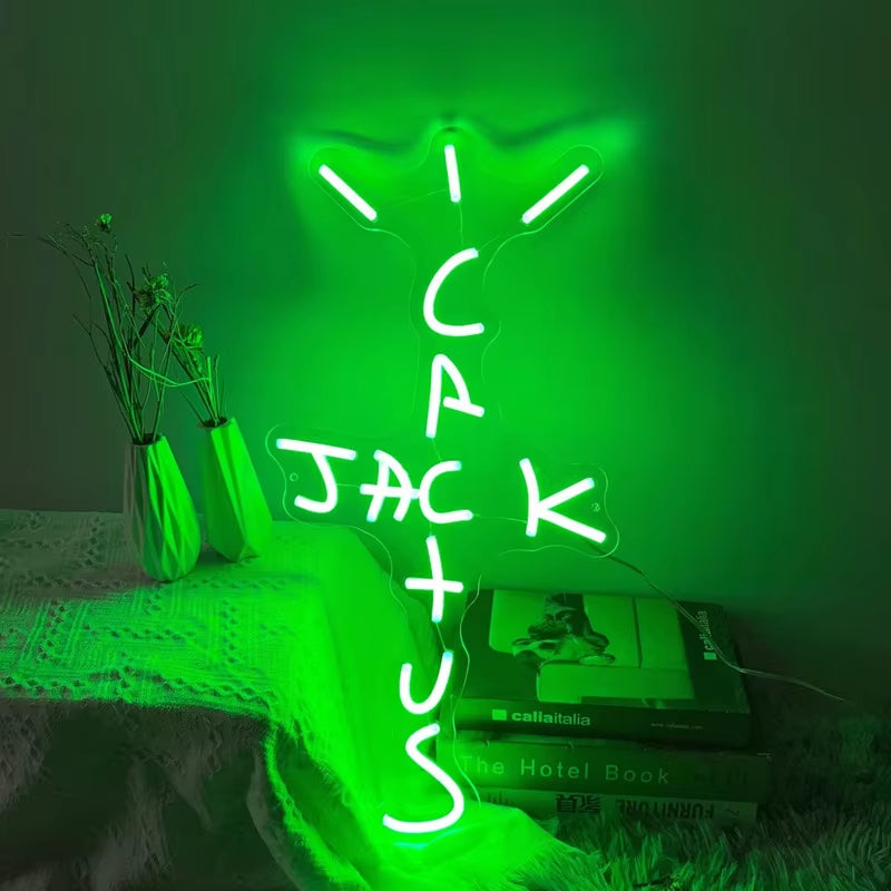 Cactus Jack LED Custom Neon Sign USB Light Room Decoration Neon Light Rap West Coast Bedroom Wall Decoration Bar Pub Party Decor