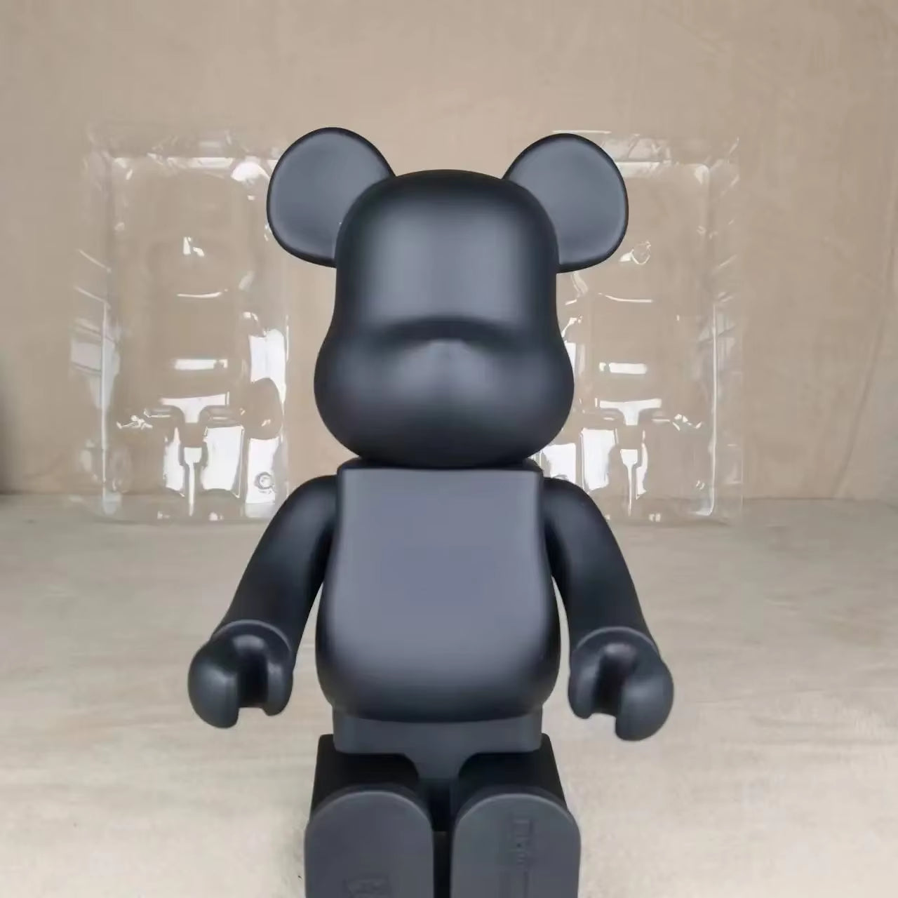 High Quality Black White Bearbrick DIY Assembly 28Cm Galaxy Painting Bear 3D Model Mini Brick Figure Toys